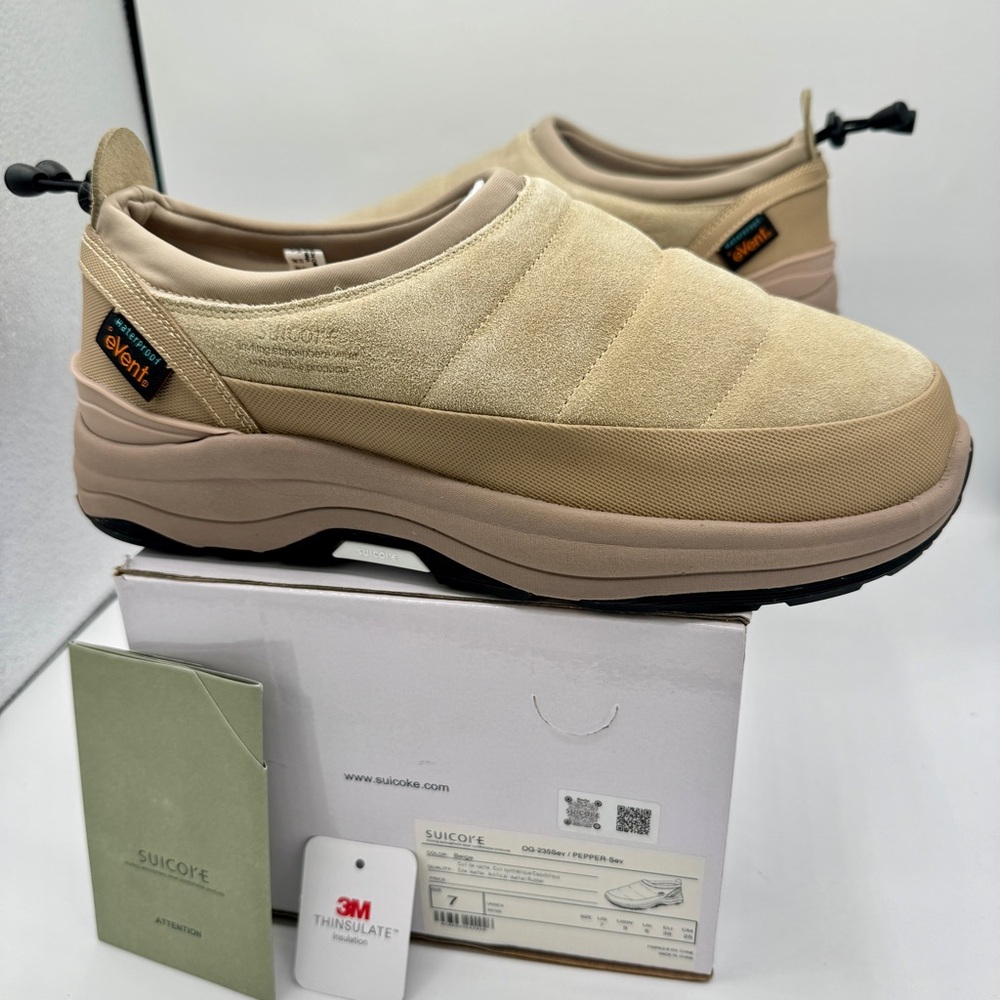 NWT Suicoke Pepper Sev Beige Tan Waterproof Ankle Boots Booties 3M Insulated